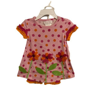 Bonnie Baby Brand Baby Girl Flowered 2 Piece Outfit